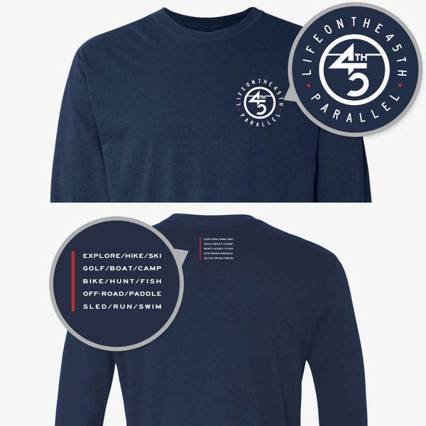 LONG SLEEVE TAGLINE TEE - 45TH PARALLEL