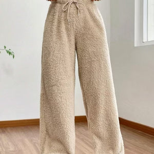 Women's Wide Leg Sherpa Pants
