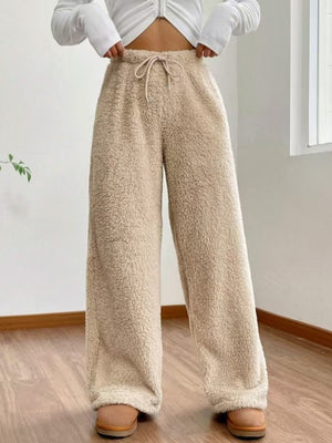 Women's Wide Leg Sherpa Pants