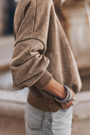 Drop Shoulder Crewneck Sweatshirt
