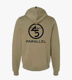 Back print of the 45th Life Emblem Hoodie with oversized classic logo