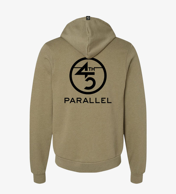Back print of the 45th Life Emblem Hoodie with oversized classic logo