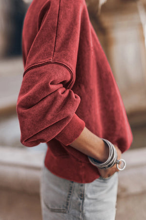 Drop Shoulder Crewneck Sweatshirt