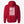 45th Parallel Liberty Hoodie in Trail Red — back view with full flag graphic in white