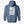 45th Parallel Standard Hoodie in Indigo Blue — back view with full flag graphic in white