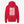 45th Parallel Standard Youth Hoodie in Trail Red — back view with full flag graphic in white