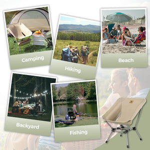 Qunature Lightweight Folding Camp Chair with Storage Bag