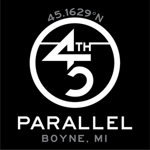 45th Life My Latitude Sticker featuring 45th Parallel coordinates. Boyne, Michigan