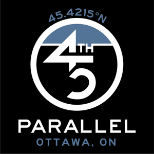 45th Life My Latitude Sticker featuring 45th Parallel coordinates. Ottawa, Ontario