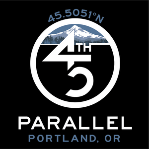 45th Life My Latitude Sticker featuring 45th Parallel coordinates. Portland, Oregon