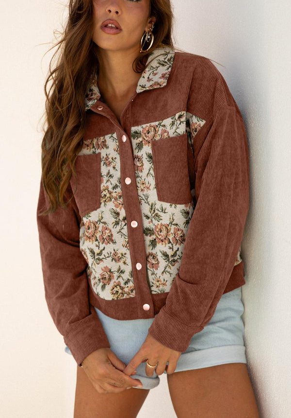 45th Ribbed Retro Floral Patchwork Jacket