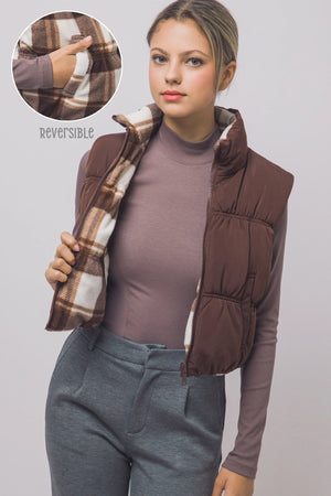 Full-Zip Reversible Puffer Vest