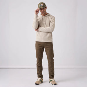 Men's Lichen Stretch Flannel Hooded Henley