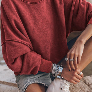 Drop Shoulder Crewneck Sweatshirt