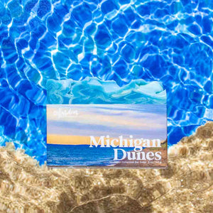 Cellar Door Soap in Michigan Dunes floating in water