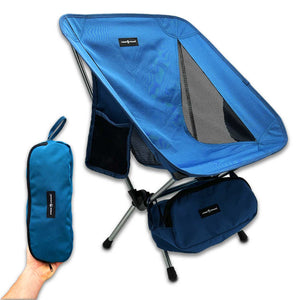 Ultralight Compact Camping Chair in Blue with carry bag