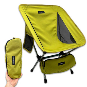 Ultralight Compact Camping Chair in Yellow with carry bag