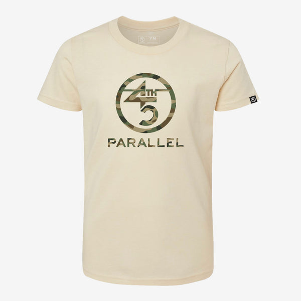 45th Parallel Youth Camo Logo Tee