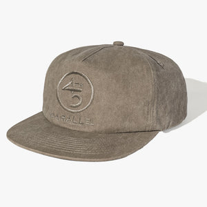 45th Parallel Classic Flat Brim Hat in Field Tan with tonal embroidered circle logo