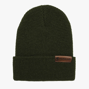 45th Parallel Northwood Beanie in Hemlock with leather patch