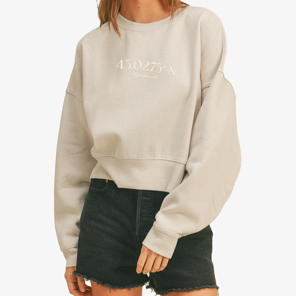 45th Parallel Cropped Latitude Sweatshirt