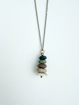 Lake Stone Cairn Necklace