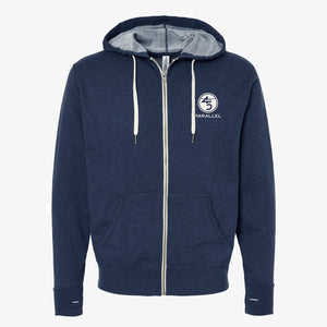Classic Zip Hoodie in Navy front view