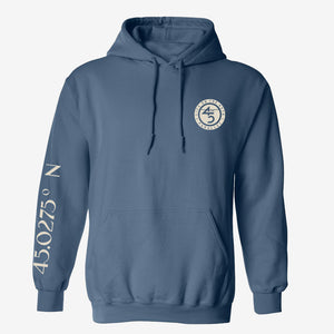 Coordinate Hoodie in Indigo Blue front view