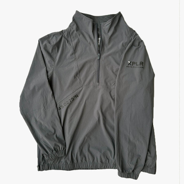 45th Parallel Athletic Quarter Zip Rain Jacket in Grey