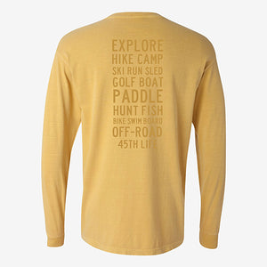 45th Parallel Long Sleeve Activity Tee in Golden Field back view