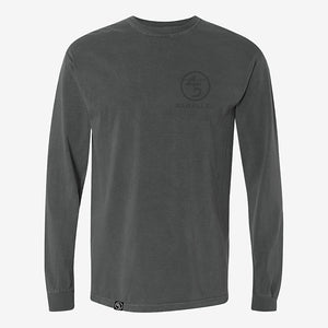 45th Parallel Long Sleeve Activity Tee in Trail Charcoal front view