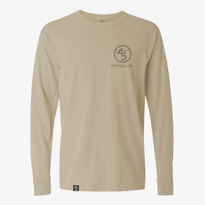45th Parallel Long Sleeve Activity Tee in Sandstone front view
