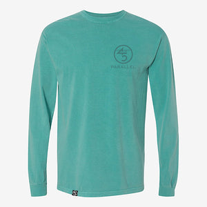 45th Parallel Long Sleeve Activity Tee in Lake Teal front view