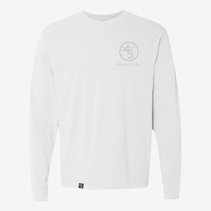 45th Parallel Long Sleeve Activity Tee in Alpine White front view