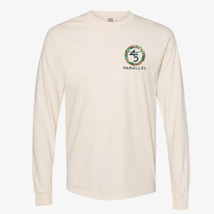 45th Parallel Long Sleeve Adventure Tee in Ivory front view