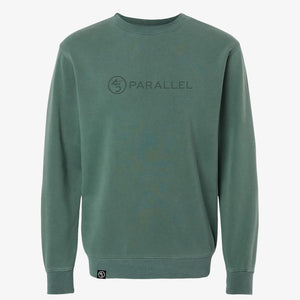 45th Parallel Embroidered Crew sweatshirt in Pigment Alpine Green