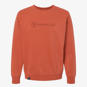 45th Parallel Embroidered Crew sweatshirt in Pigment Amber