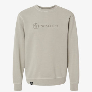45th Parallel Embroidered Crew sweatshirt in Pigment Cement