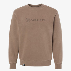 45th Parallel Embroidered Crew sweatshirt in Pigment Clay