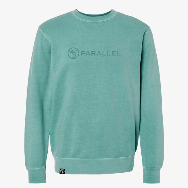 45th Parallel Embroidered Crew sweatshirt in Pigment Mint