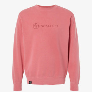 45th Parallel Embroidered Crew sweatshirt in Pigment Pink