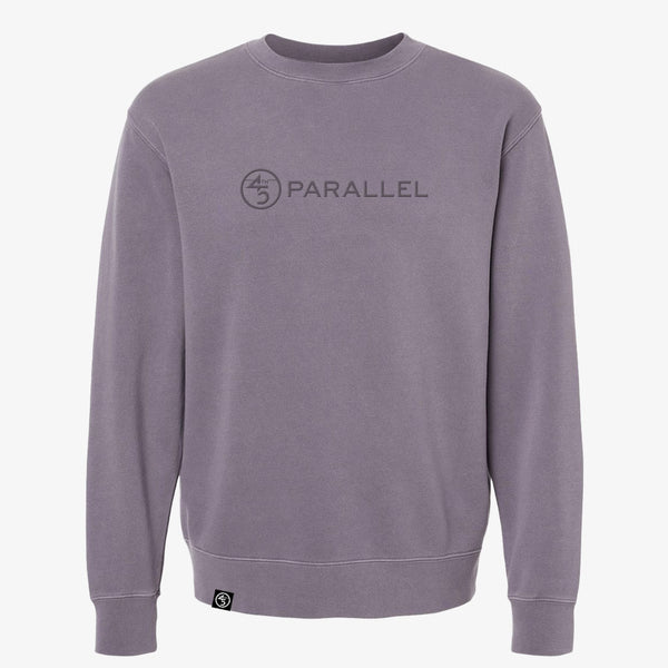 45th Parallel Embroidered Crew sweatshirt in Pigment Plum