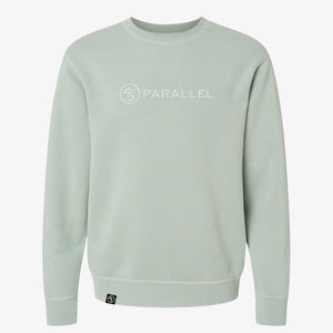 45th Parallel Embroidered Crew sweatshirt in Pigment Sage