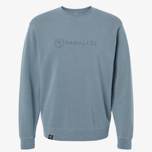 45th Parallel Embroidered Crew sweatshirt in Pigment Slate Blue