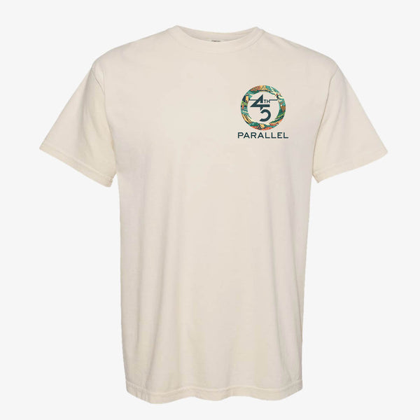 45th Adventures Tee in Ivory front view