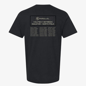 45th Parallel Halfway Tee in Midnight Black back view