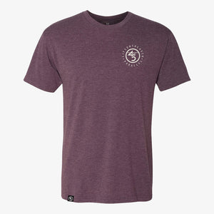 45th Parallel Tagline Tee in Vintage Purple front view