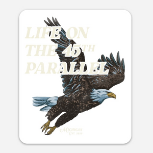 45th Parallel Heritage Eagle die-cut sticker
