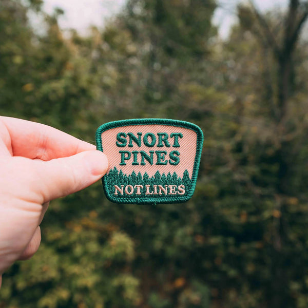 45th Life Snort Pines embroidered patch inspired by life along the 45th Parallel