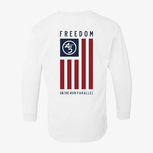 45th Parallel Freedom Star Badge Youth Long Sleeve